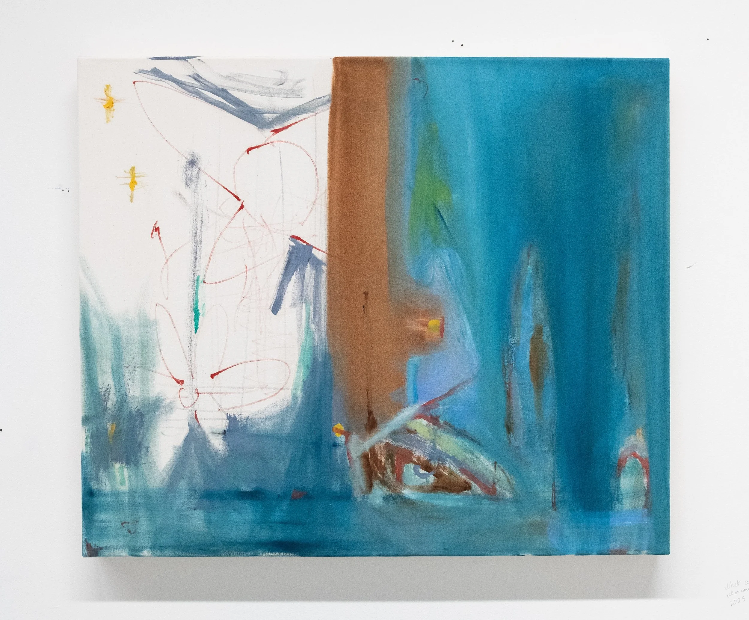 Qu'y a-t-il après le soleil ?, 2025, oil on canvas, 55 x 65 cm