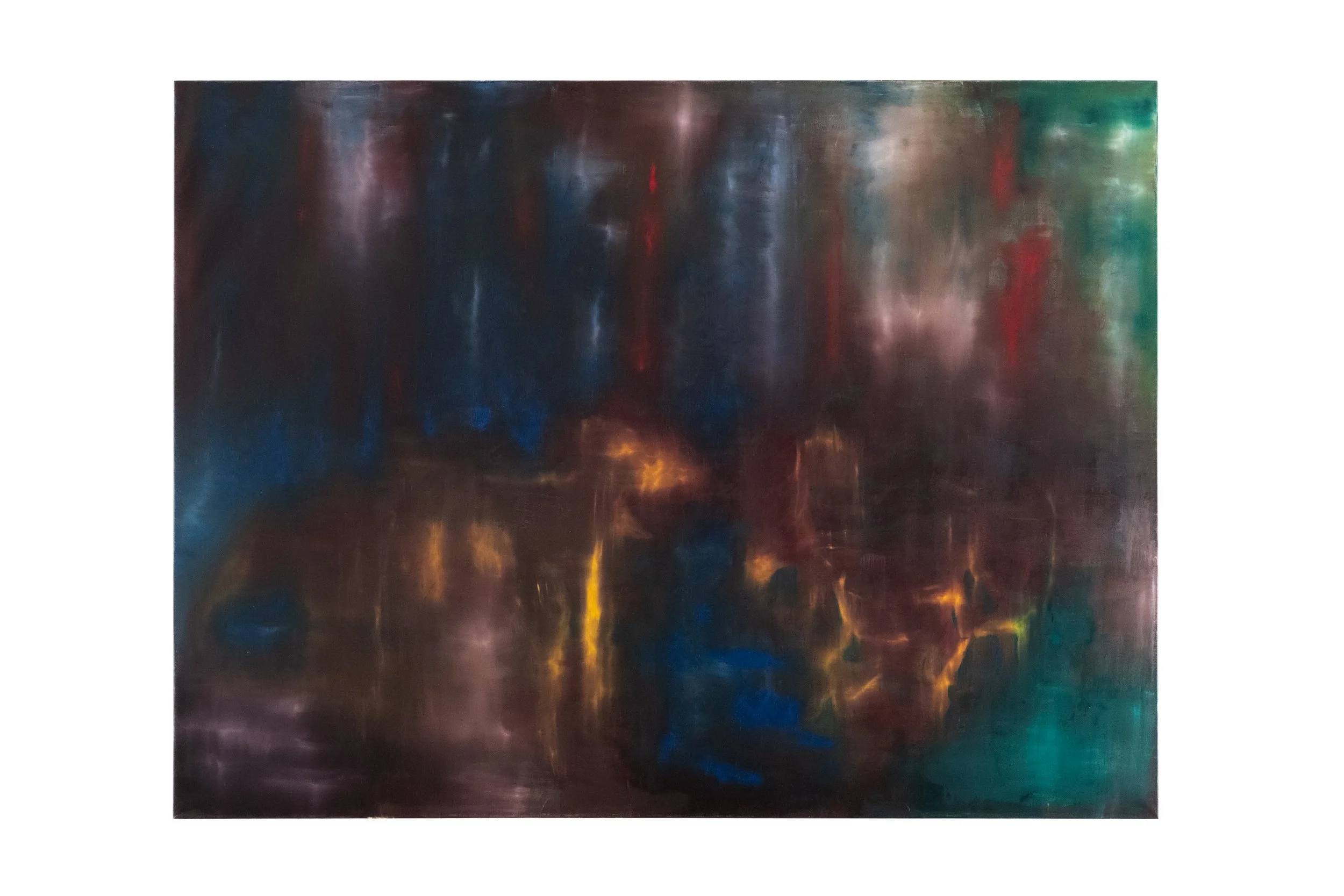 Les étincelles nocturnes éblouissent, 2024, oil on canvas, 150 x 200 cm