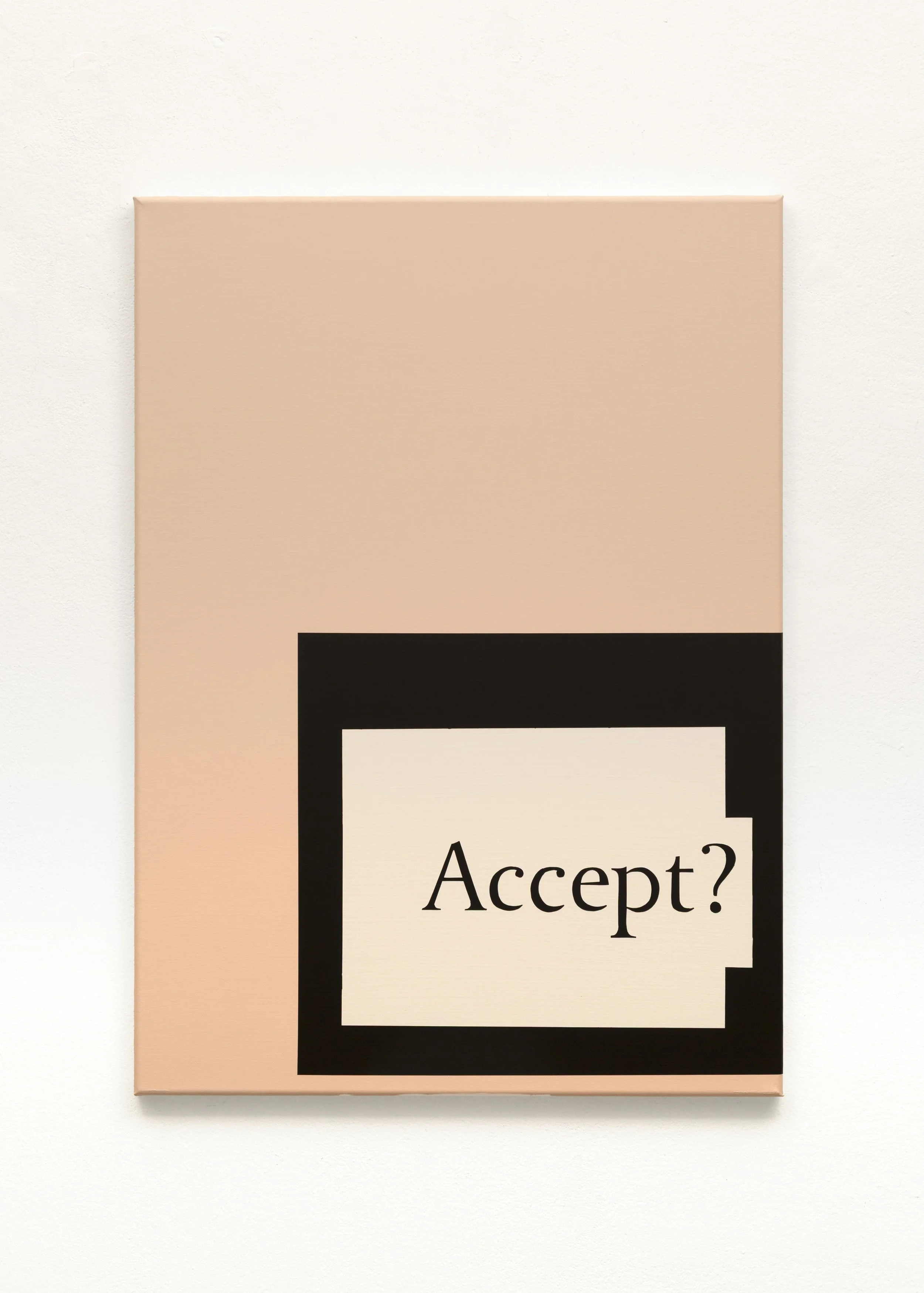 Accept, 2025, acrylic on canvas, 70 x 50 cm 