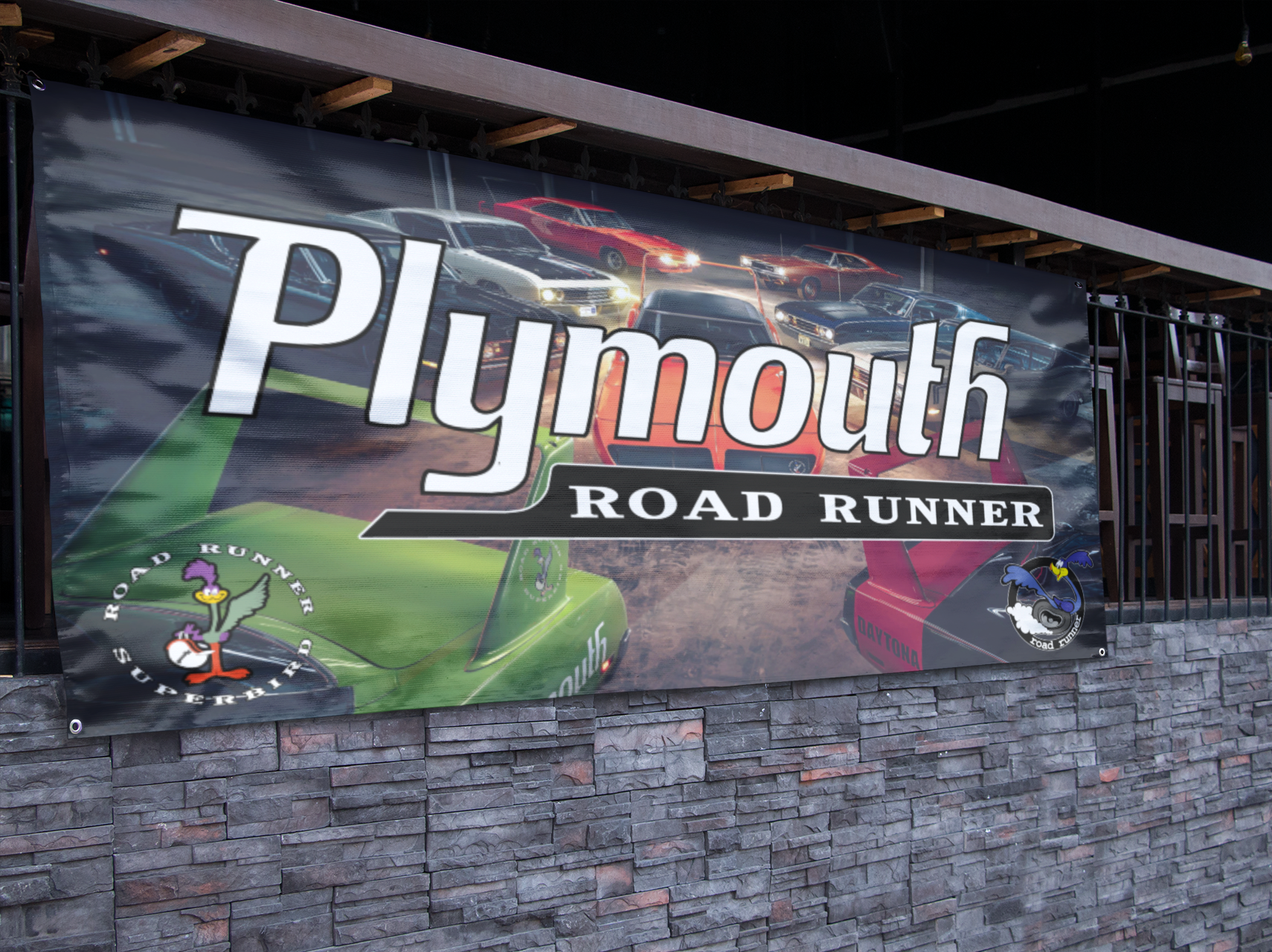 Classic Plymouth Roadrunner Superbird Banner - 2.5ft x 5ft