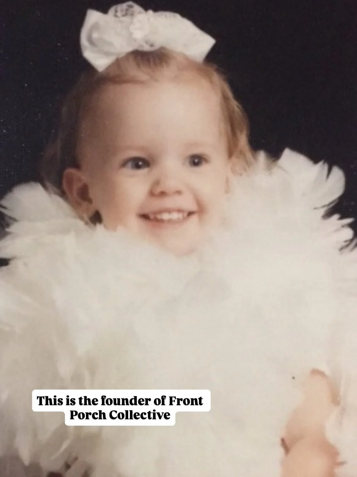 &hellip; and this is who is hopping on the trend 🤷&zwj;♀️😂 

[Image Description: carousel of baby pictures of FPC founder, Nicole, with the following text: this is the founder of front porch collective. This is who moderates our support groups. Thi
