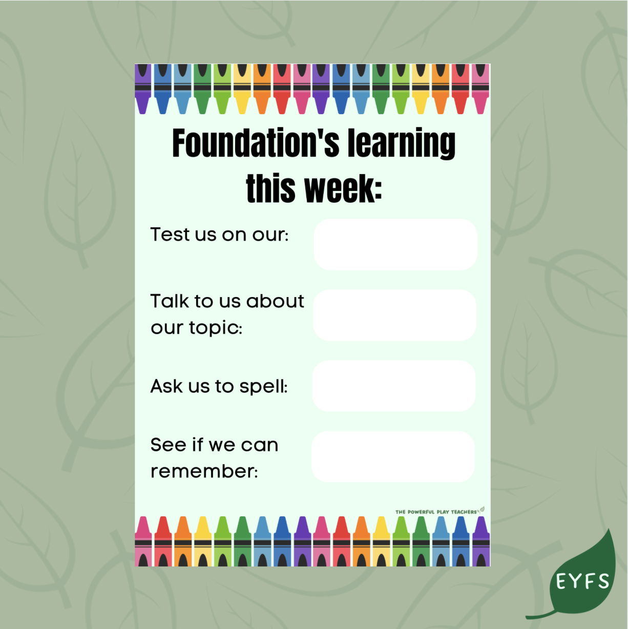 What Are We Learning This Week?