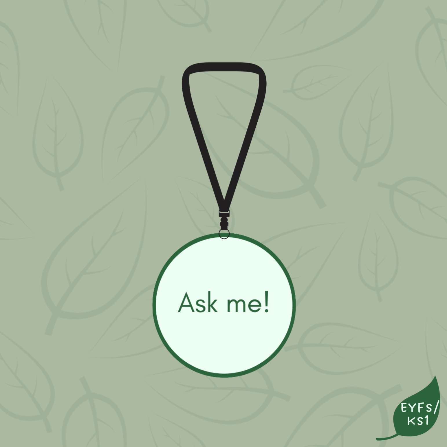 Ask me lanyard