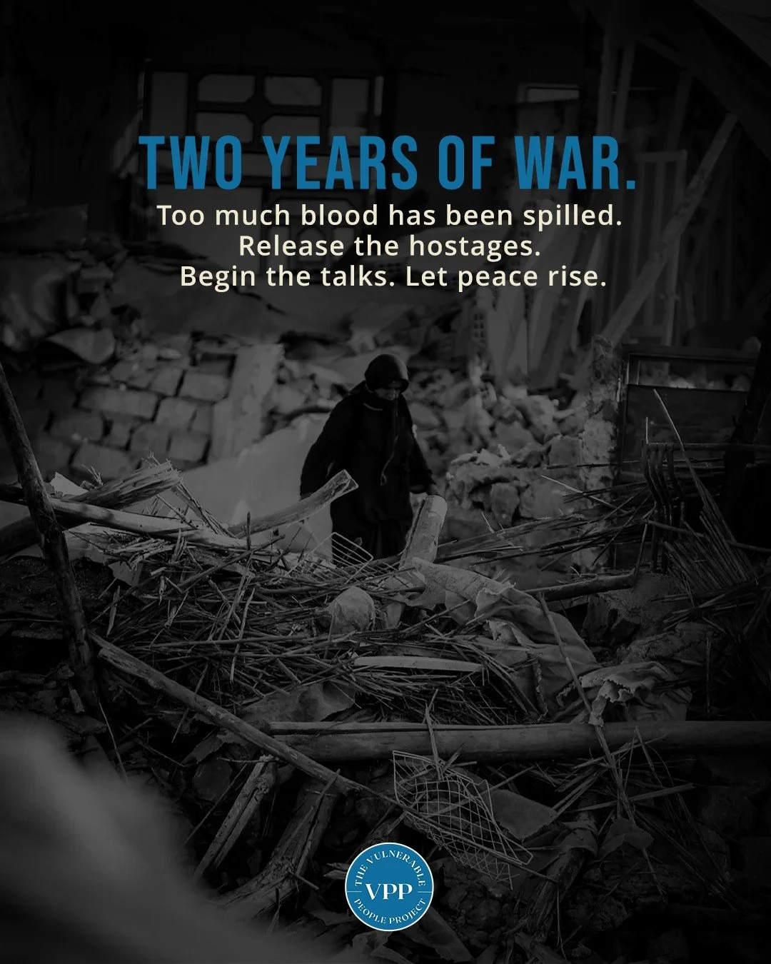 Today is October 7, the anniversary of two years since this war in Gaza began.
The cost in blood is devastating: more than 67,000 Palestinians killed, countless wounded, whole neighborhoods razed, families torn apart. 

Forty-eight Israeli hostages r