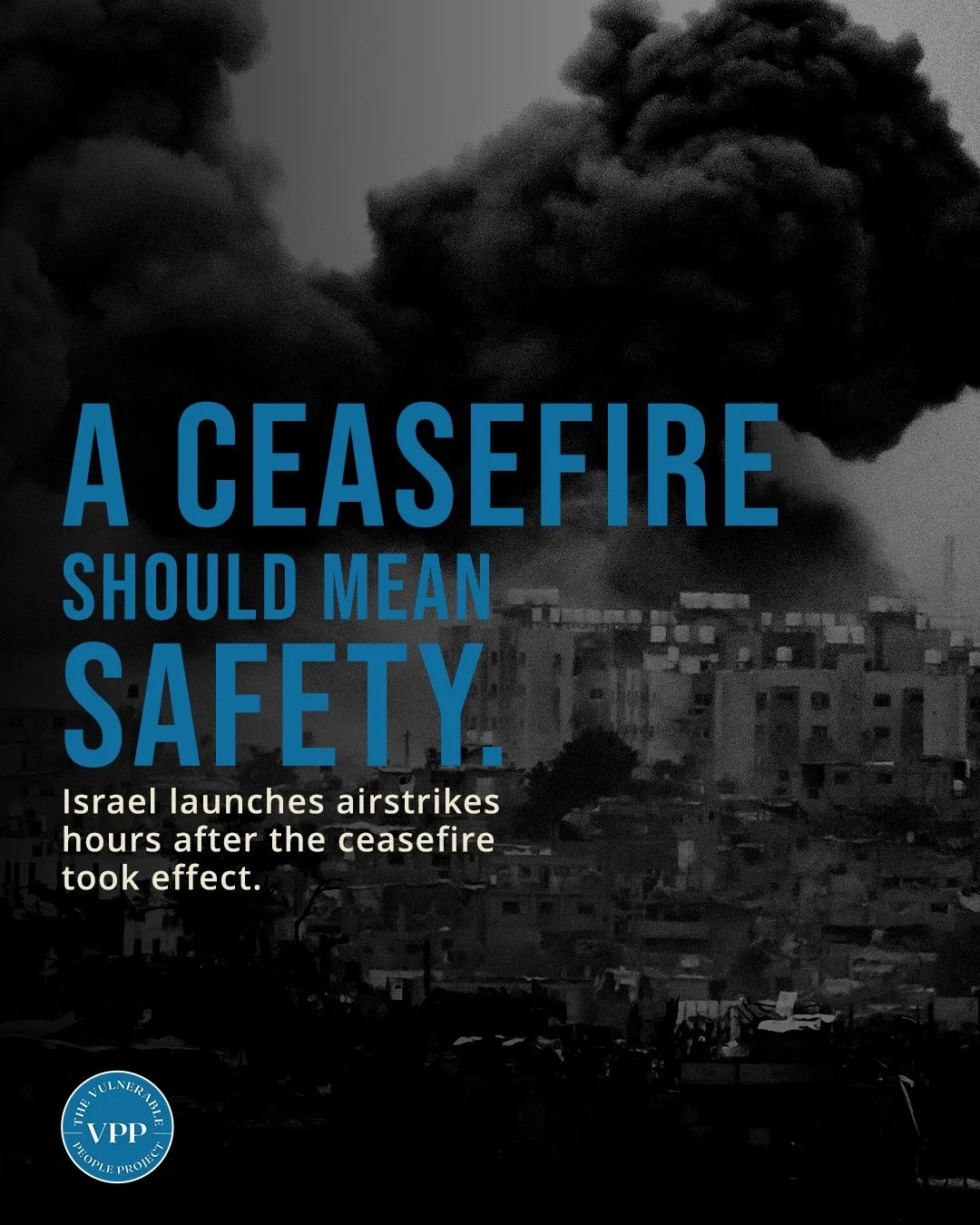 Hours after the ceasefire took effect, Israel launched another airstrike &mdash; this time on a residential building in Gaza City&rsquo;s Al-Sabra neighborhood.

More than 40 Palestinians, mostly children, were sheltering inside. Four people have bee