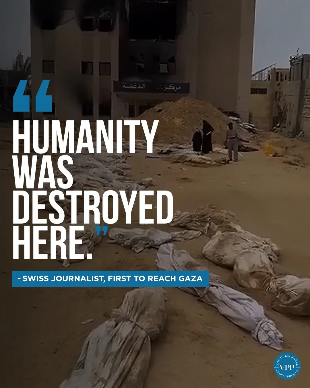 The first Swiss journalist to reach Gaza under the army of genocide broke down at what he saw:

&ldquo;Humanity was destroyed here.&rdquo;

His words echo what so many have been crying out for months.

We renew our call on international media and inv