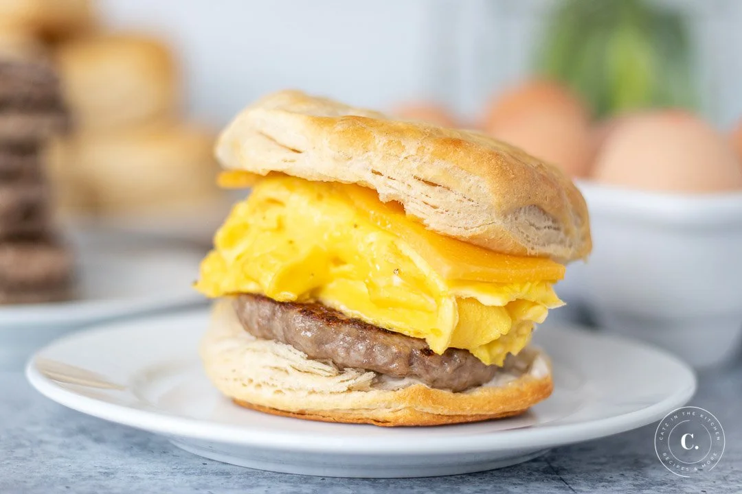 Sausage Breakfast Sandwiches - Biscuit