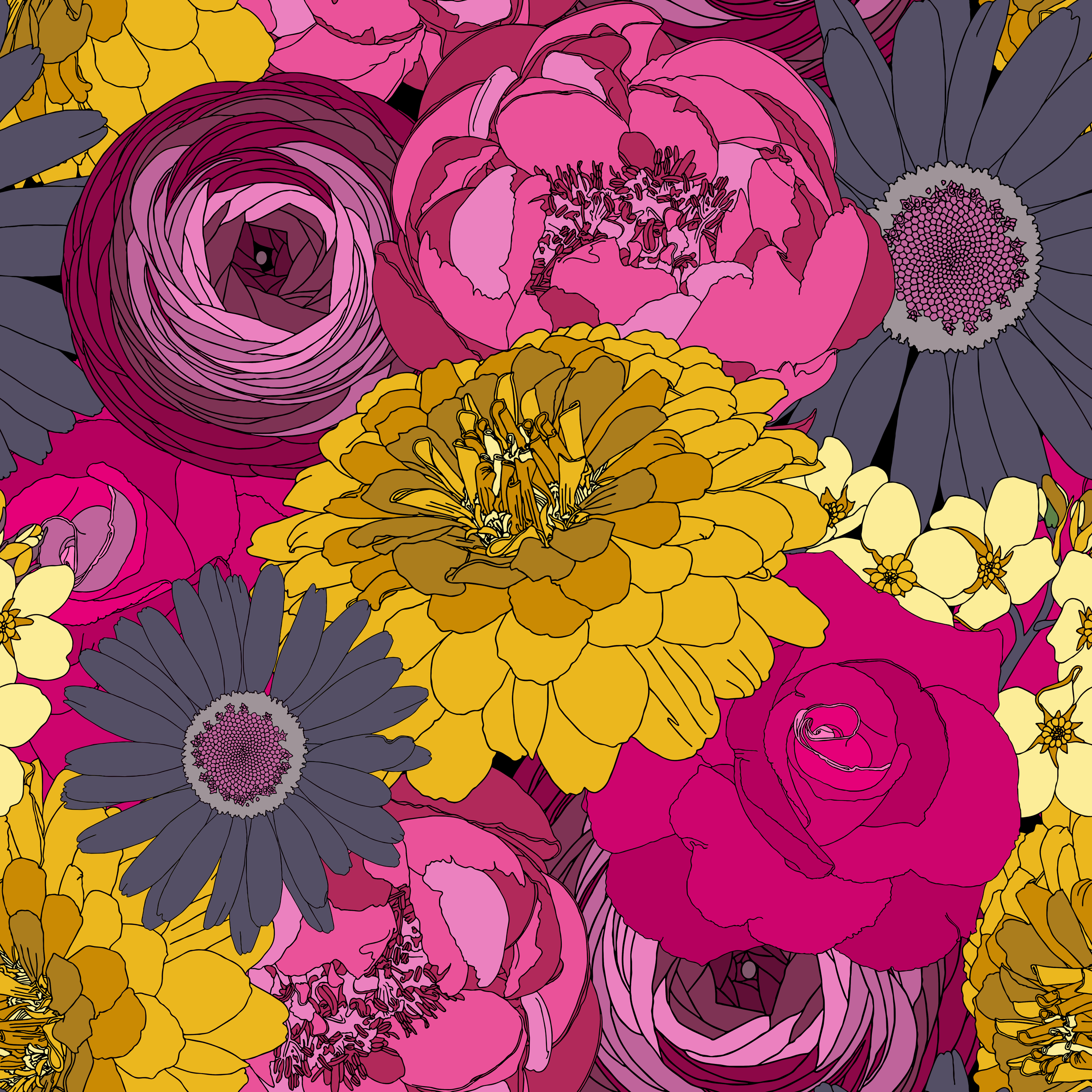 Retro Florals
Colorway: 02 (Tropicals); Pattern #16247095