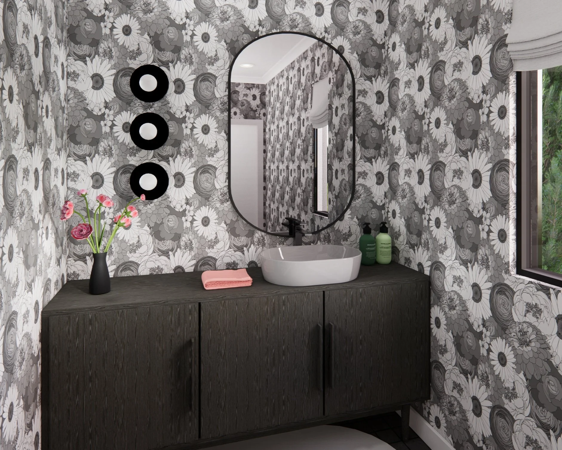 Retro Florals
Colorway: 10 (Monochrome Grays); 
Pattern #16247099