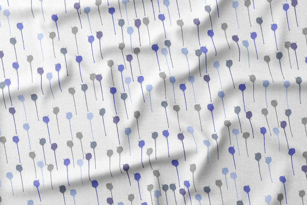 #10 Dripping Paint Drops in Blues & Greys