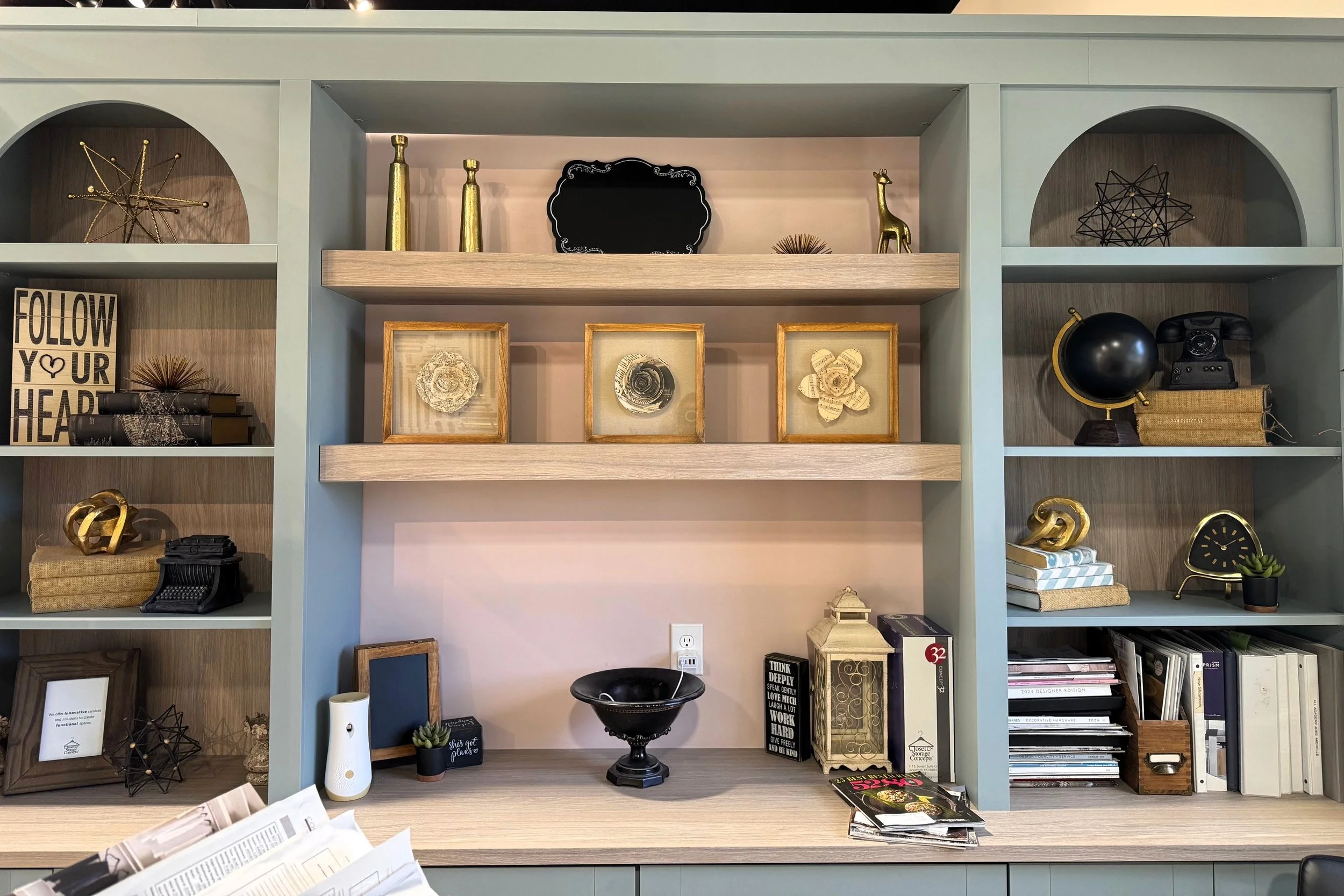 Michelle's Office
Cabinetry Center Nook
Before Wallpaper Install