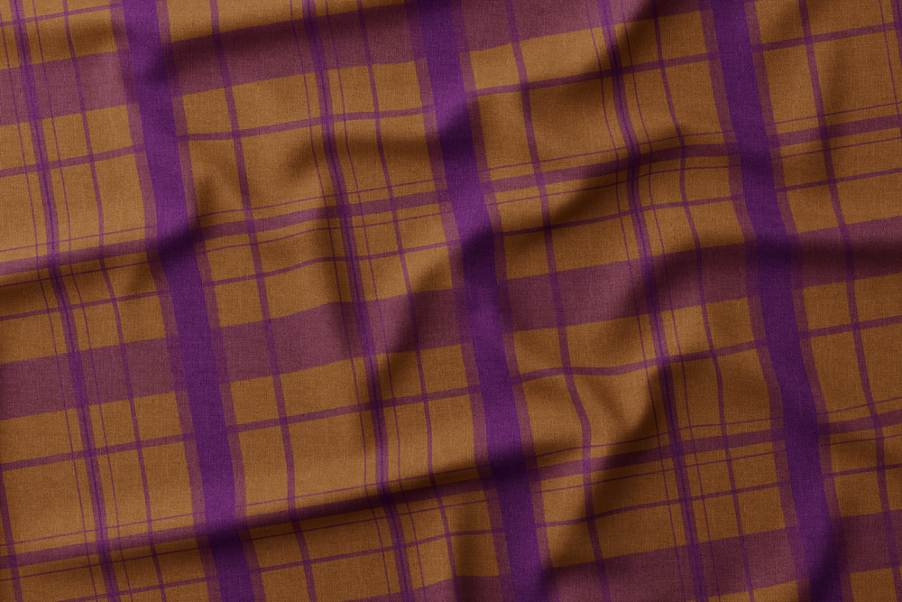 Plaids for All Seasons
Colorway: EF-IBBV-09 (Rich Plum on Terra Cotta)