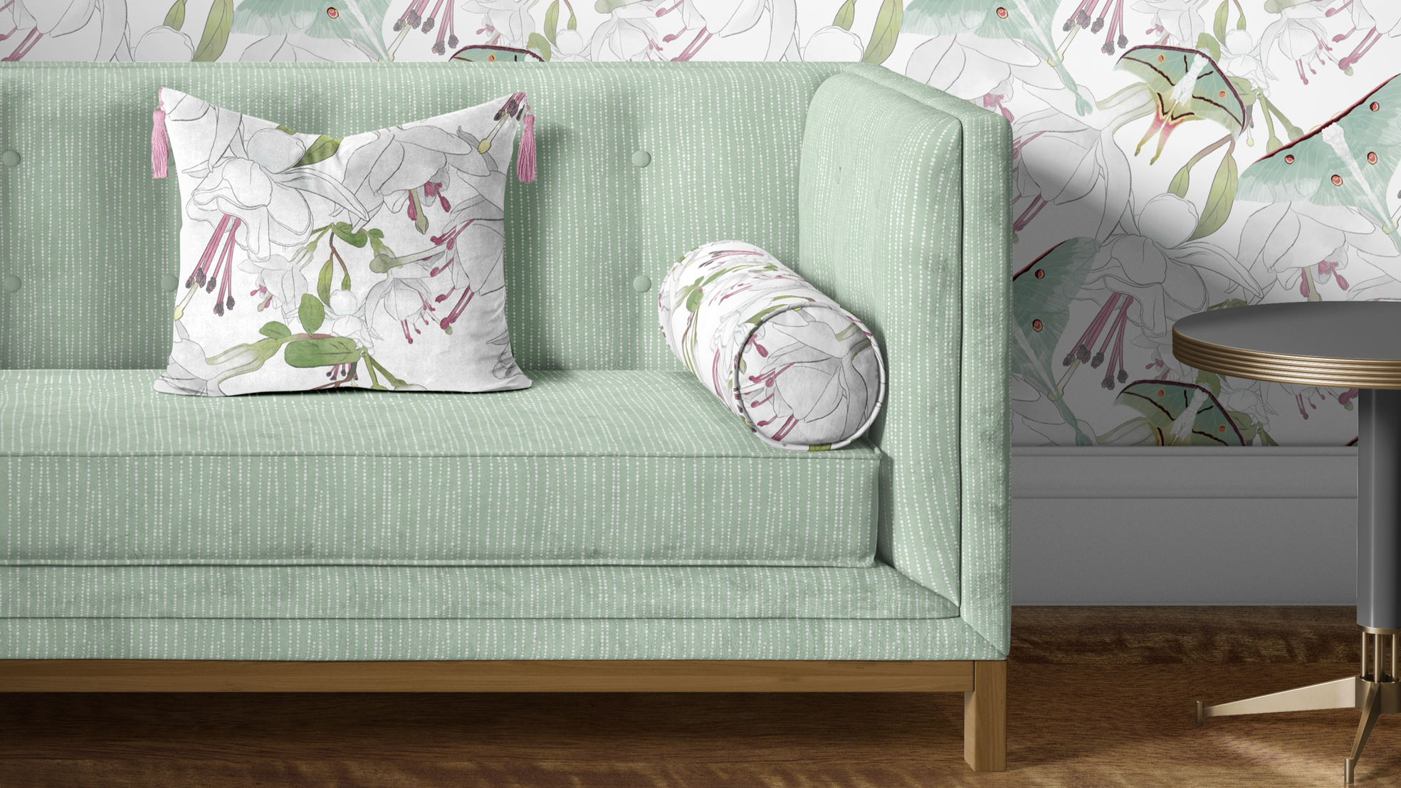 Dotted Stripes
Colorway: MI-02 (White on Matcha)