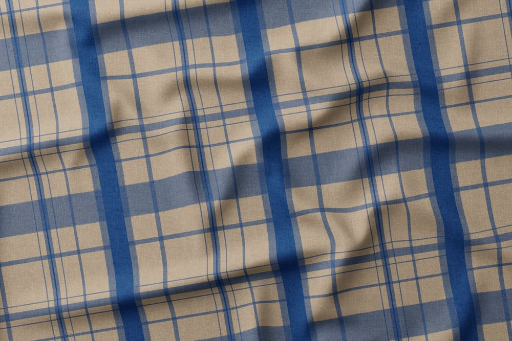 Plaid CIPWD-16 Dark Blue on Mocha