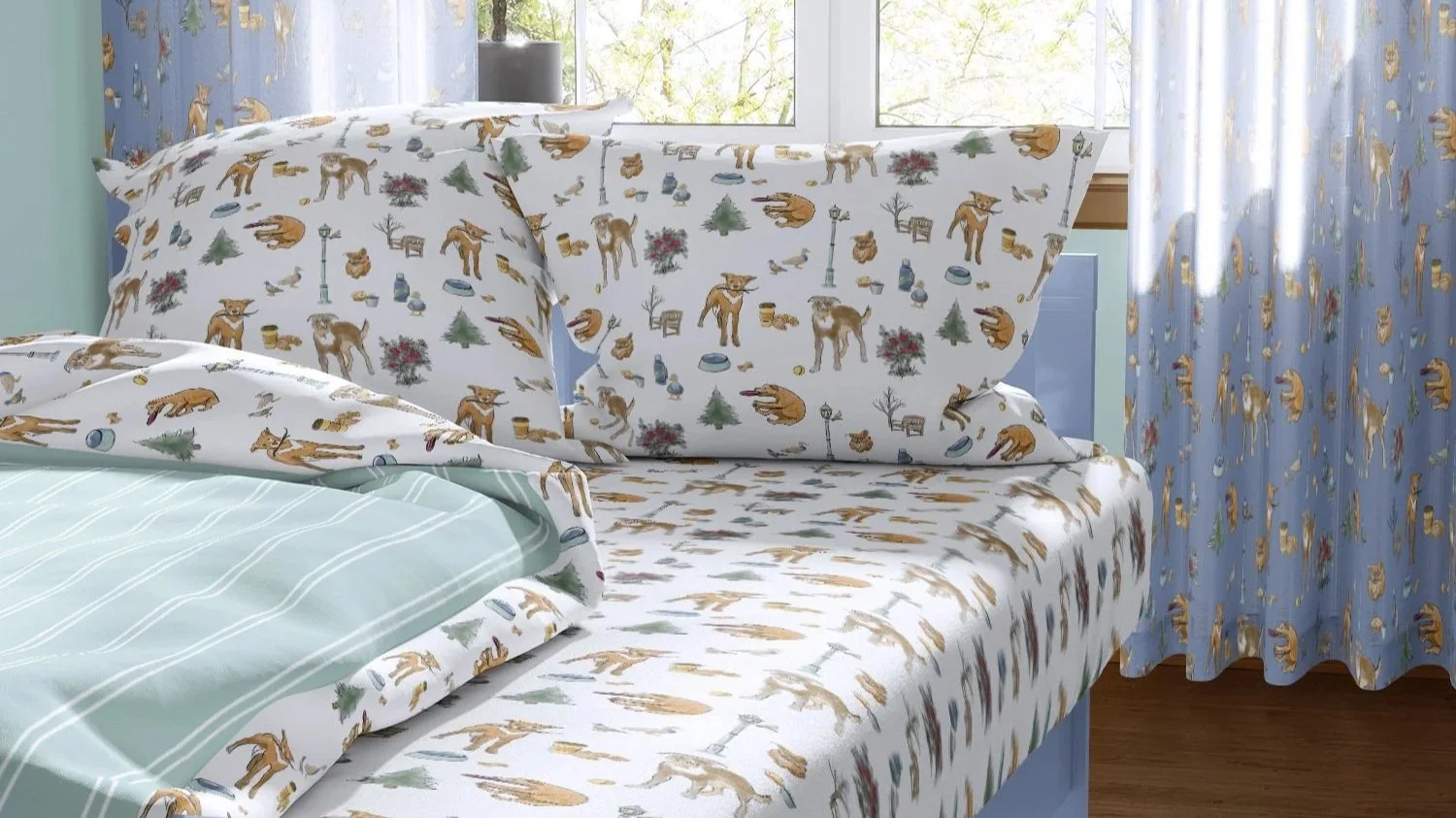 Coffee in the Park with Dogs
Colorway: 01  (on White)