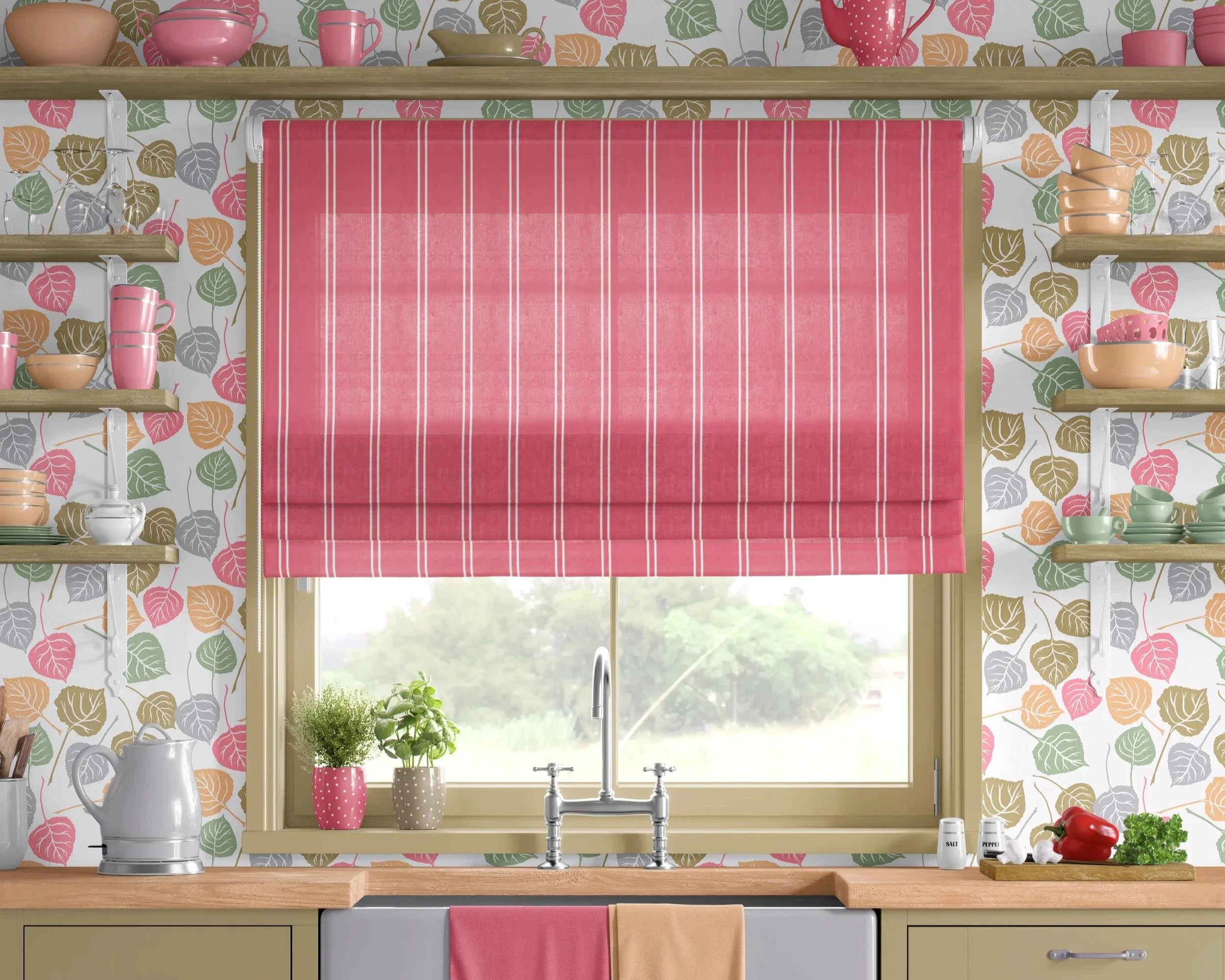 When Fabric and Wallpaper Share the Stage Around a Window&nbsp;