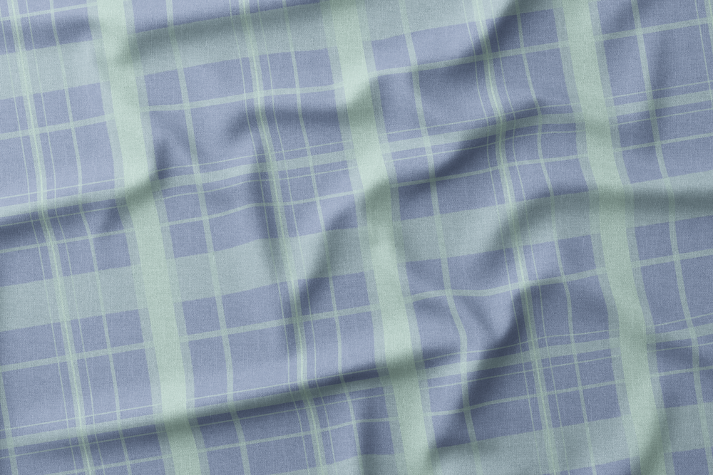 Plaid CIPWD-13 Aqua on Faded Denim