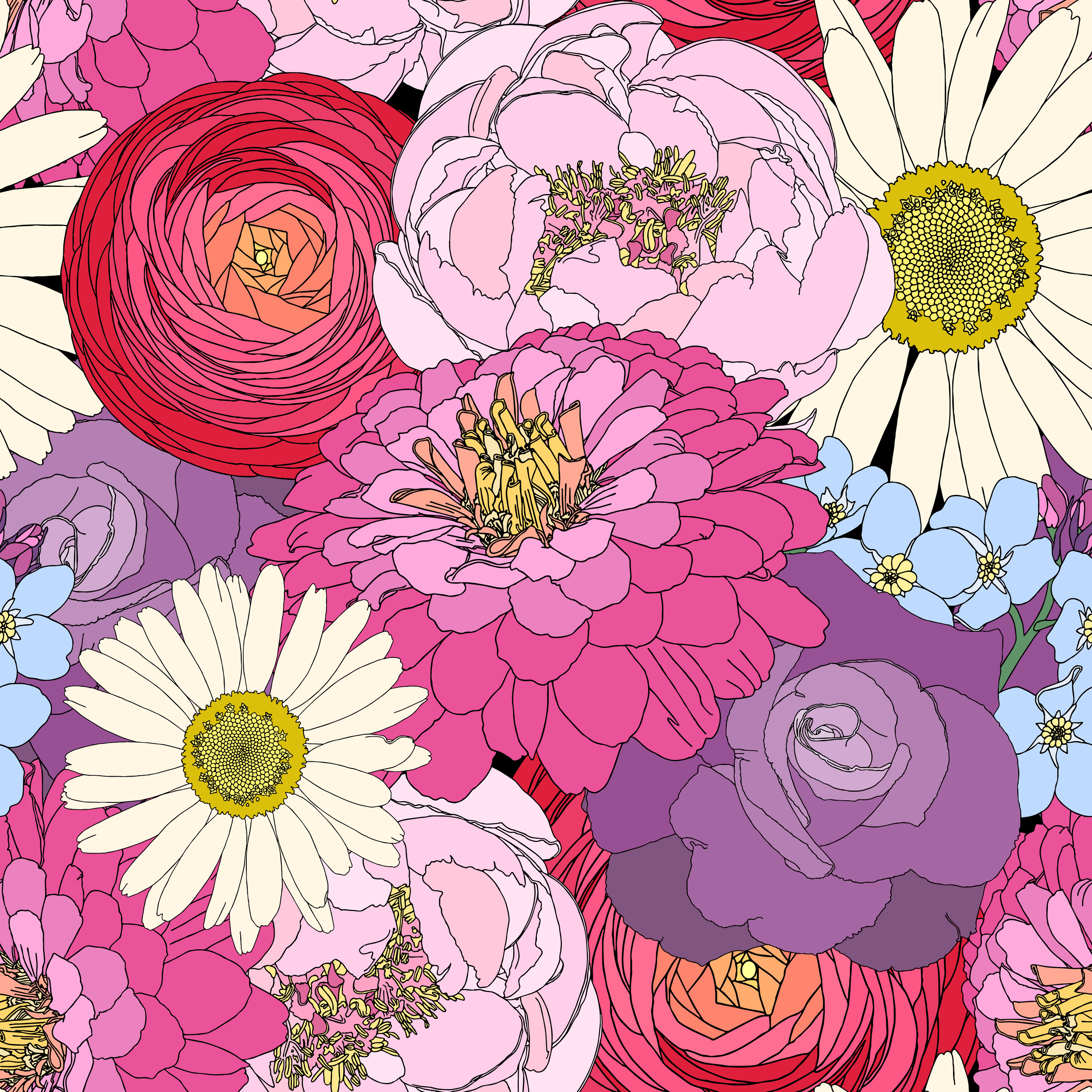 Retro Florals
Colorway: 01 (The Original); Pattern #16247088