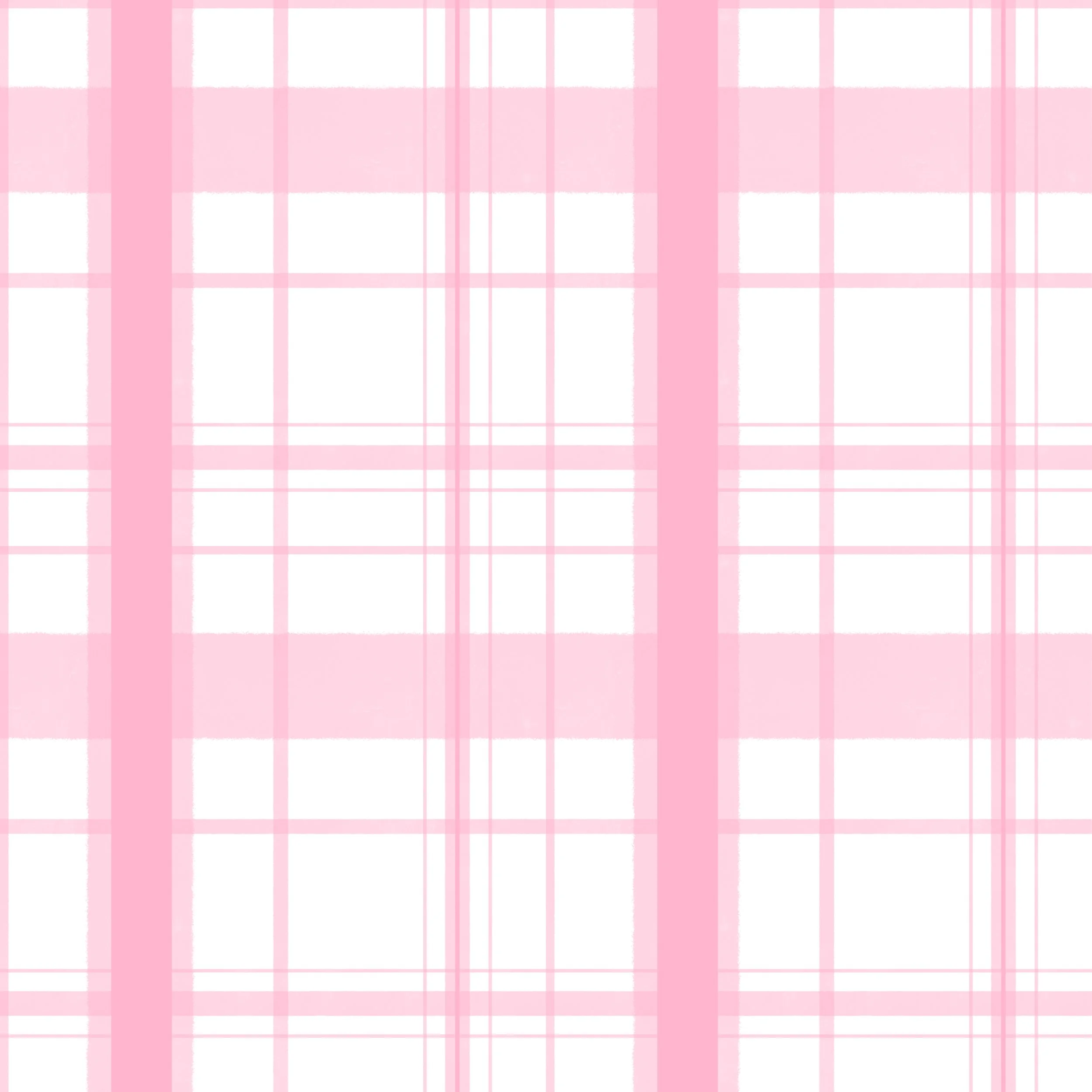 Pink and white plaid pattern with vertical and horizontal lines.