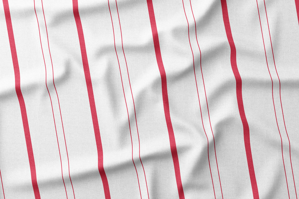 H2O-P-10 Dark Blush Stripes on White