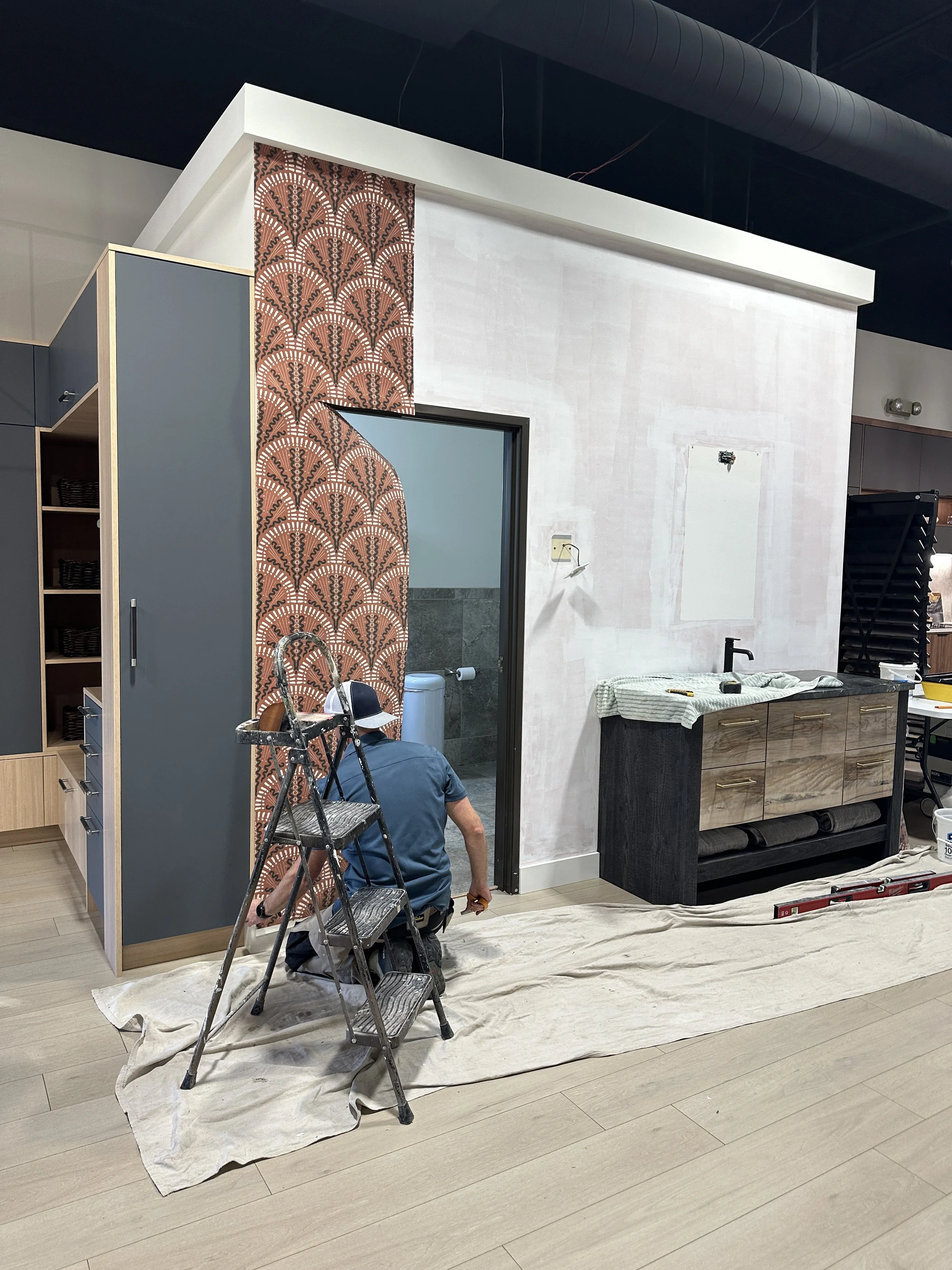 Josh applies the first roll is applied
