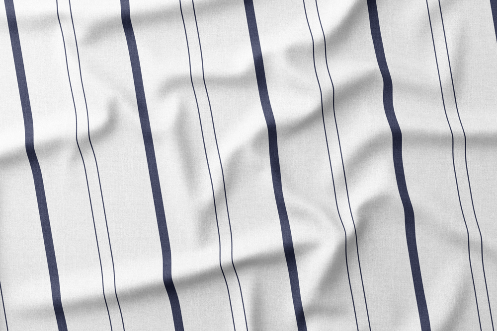 H2O-P-19 Midnight Blue Stripes on White