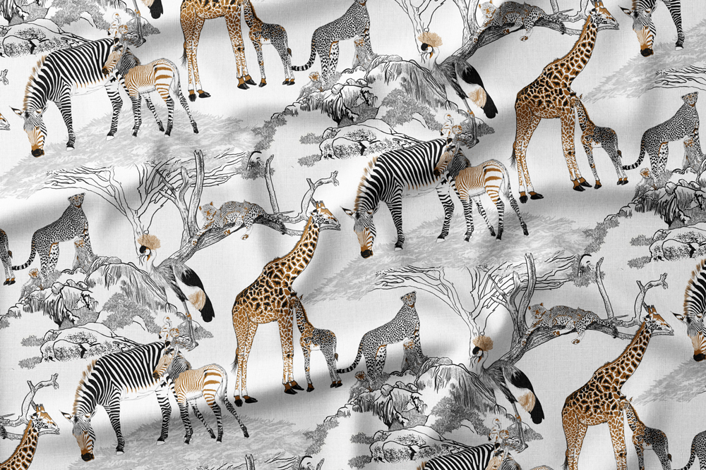 23 Color Blocks Toile on White