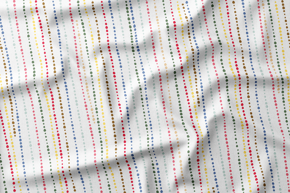 Dotted Stripes - CIPWD  Multicolored Stripes on White