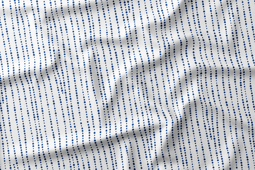Dotted Stripes - CIPWD - Dark Blue Stripes on White