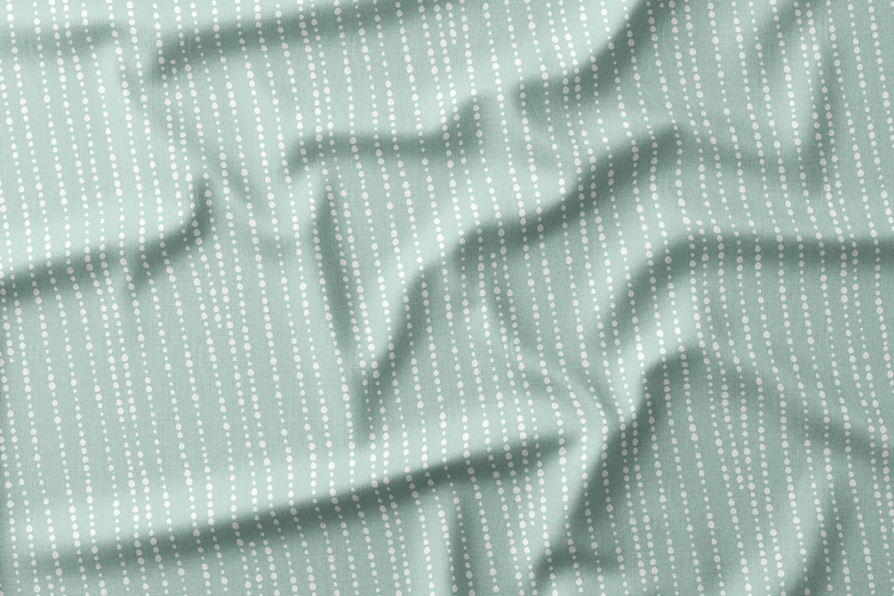 Dotted Stripes - CIPWD - White Stripes on Aqua