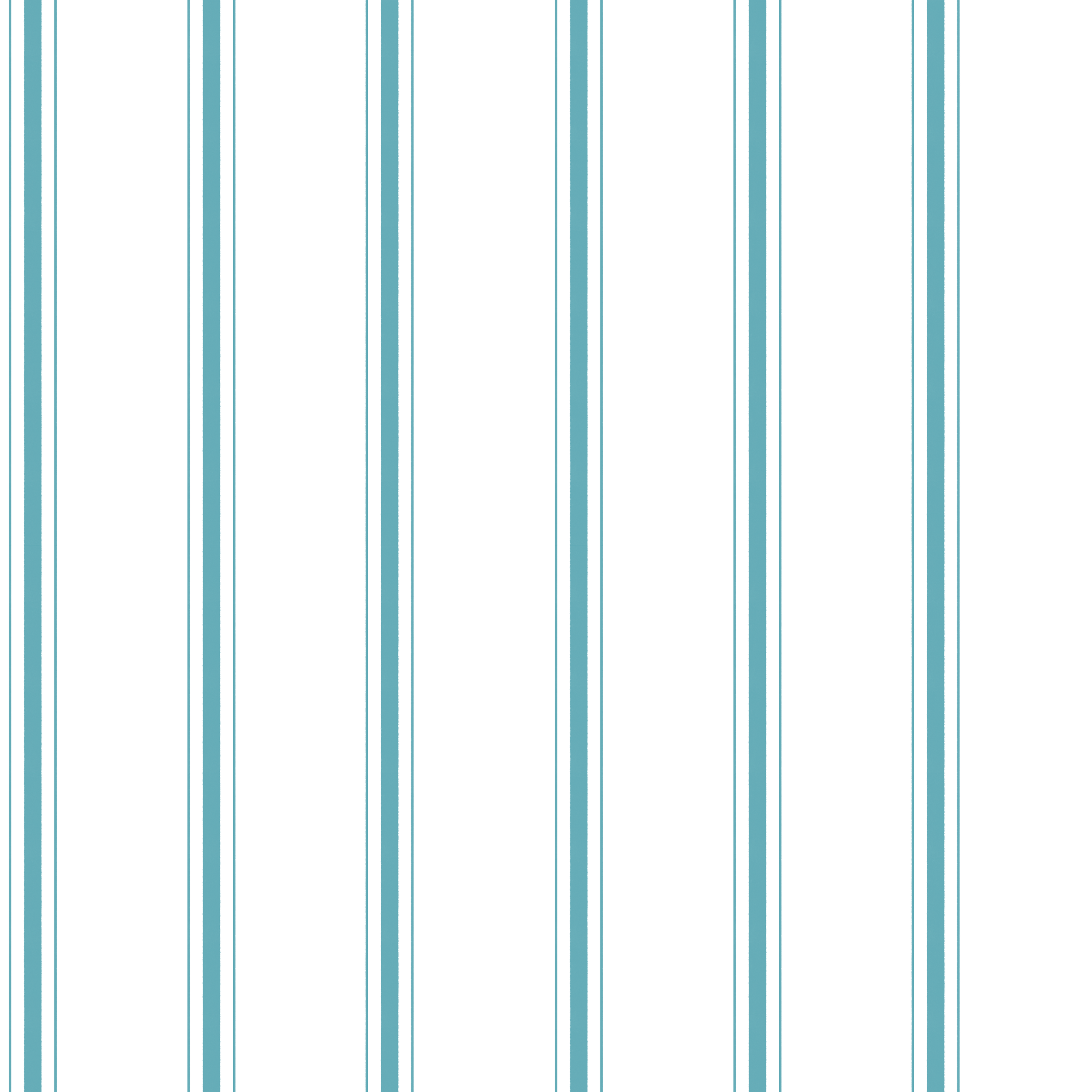 Pattern of vertical teal stripes on a white background, with thin lines flanking each stripe.