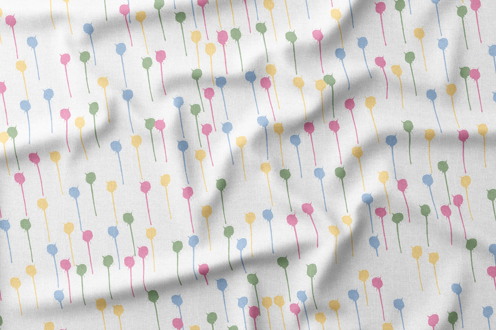 #7 Dripping Paint Drops in Welcome Baby Colors