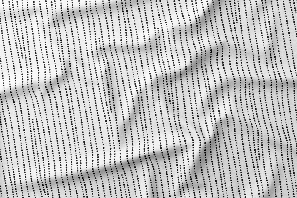 Paradise - Black Dotted Stripes on White