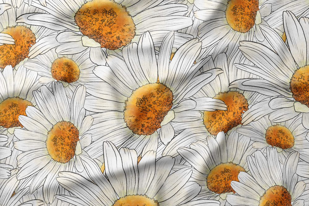 Watercolor Florals
Colorway: 12 (Daisies)