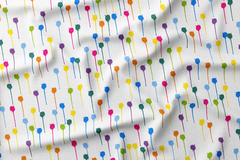 #6 Dripping Paint Drops in 60s Retro Colors