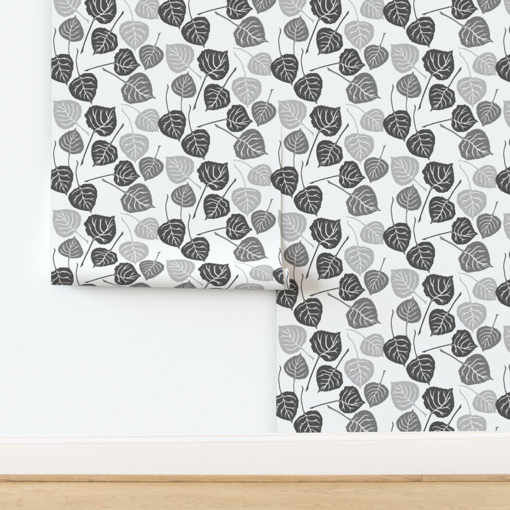 Bringing the Outside In - Tumbling Aspen Leaves Wallpaper