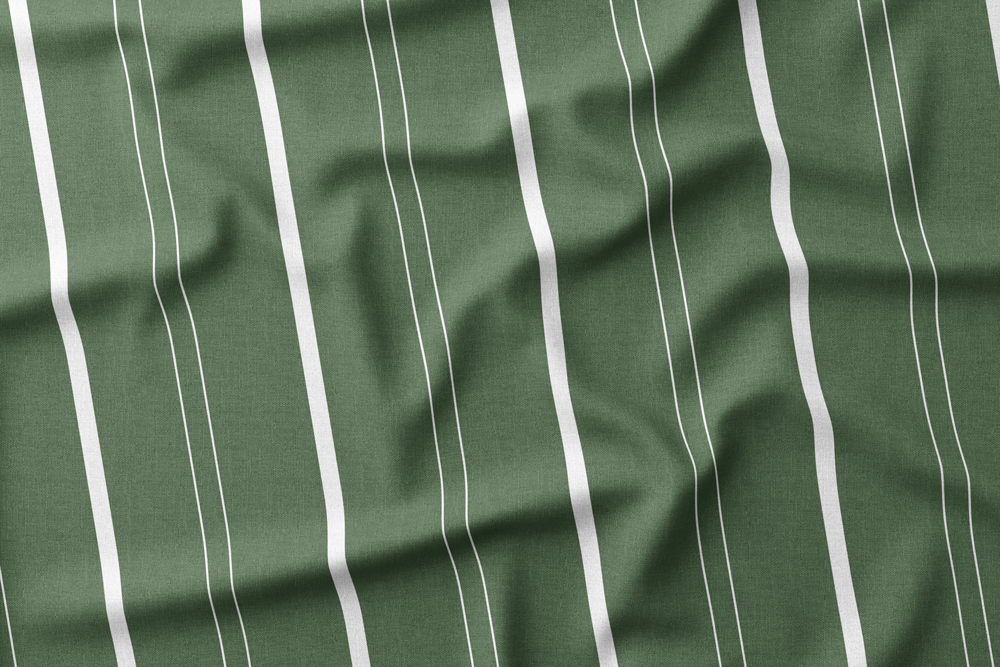 H2O-P-18 White Stripes on Forest Green