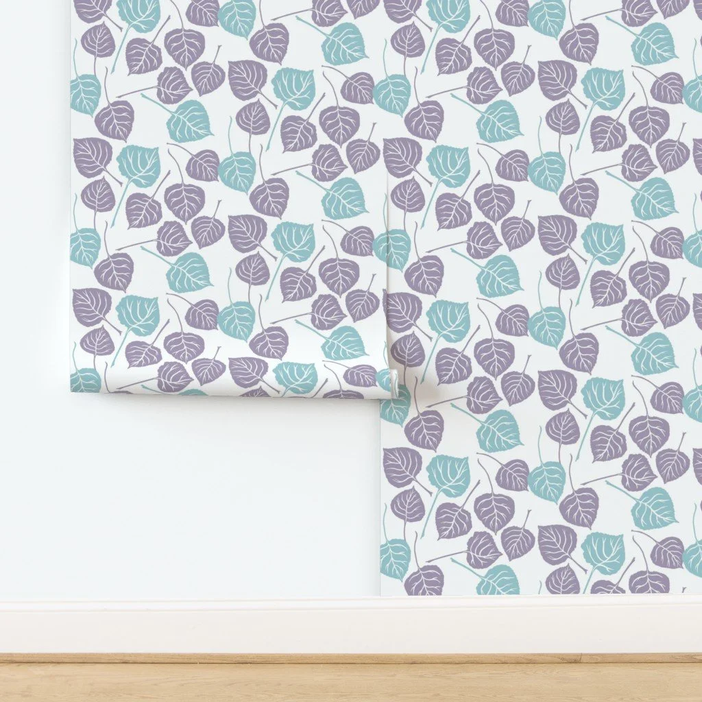 Bringing the Outside In - Tumbling Aspen Leaves Wallpaper