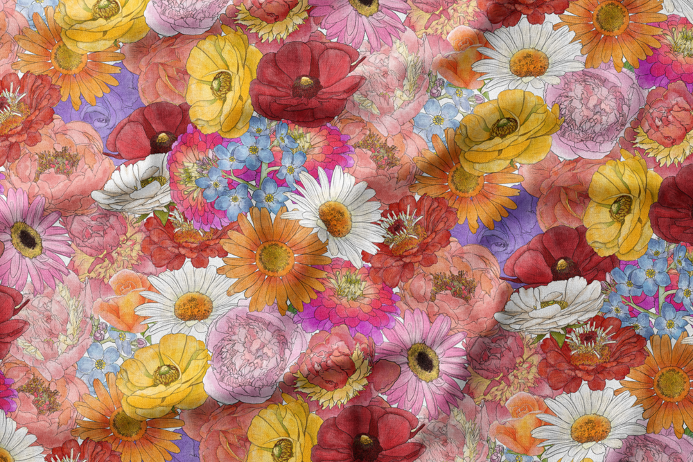 Watercolor Florals
Colorway: 04 (Bouquet)