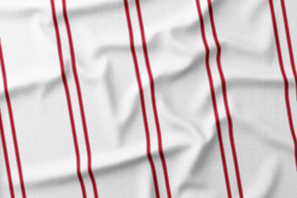 CIPWD-13 Dark Red Stripes on White