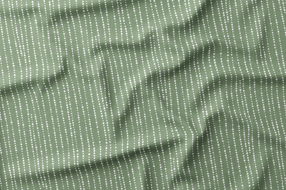MI-04 White Dotted Stripes on Sage