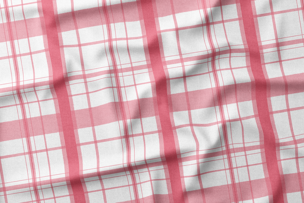 Plaid CIPWD-06 Dark Blush on White