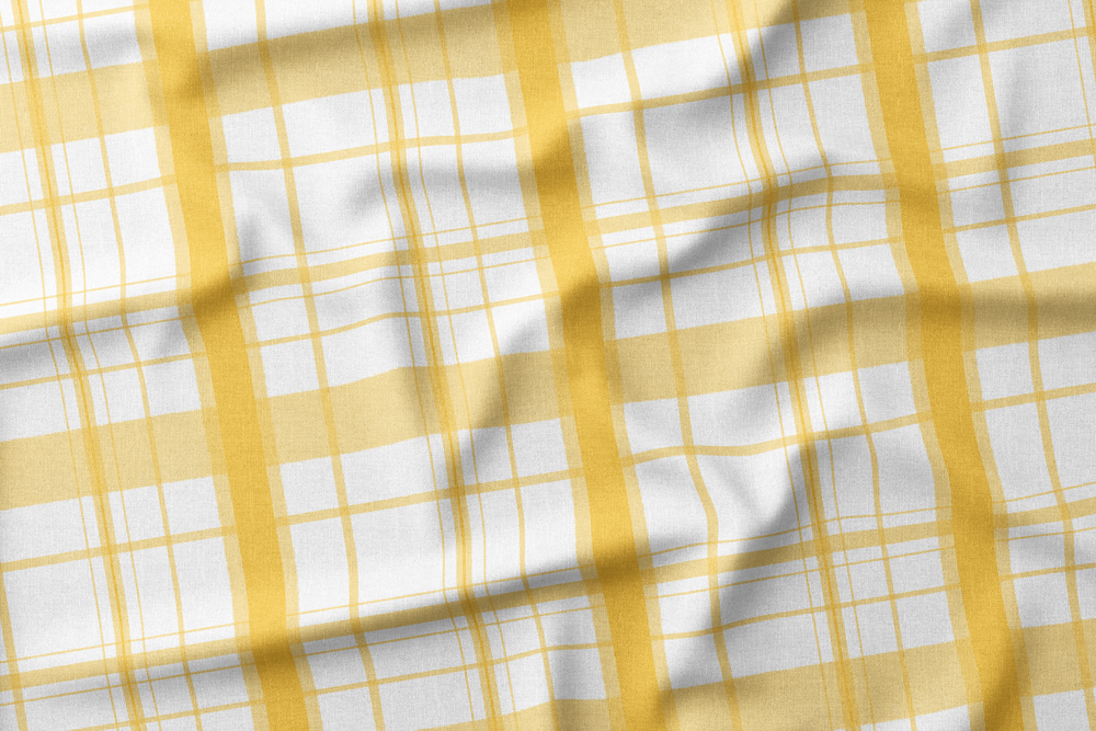 Plaid CIPWD-04 Dark Yellow on White