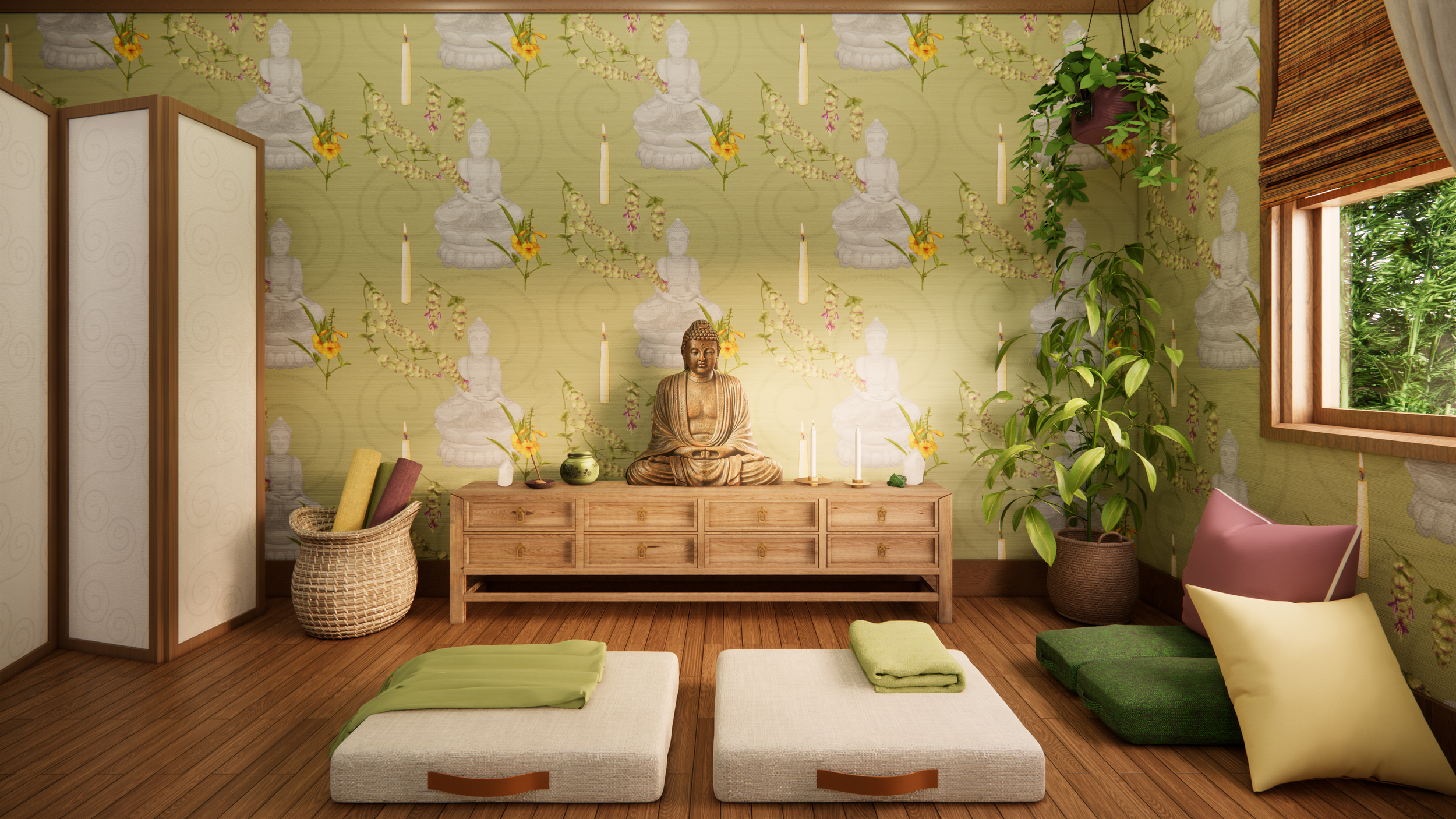 Meditation Inspiration
Meditating with Buddha
on Vintage