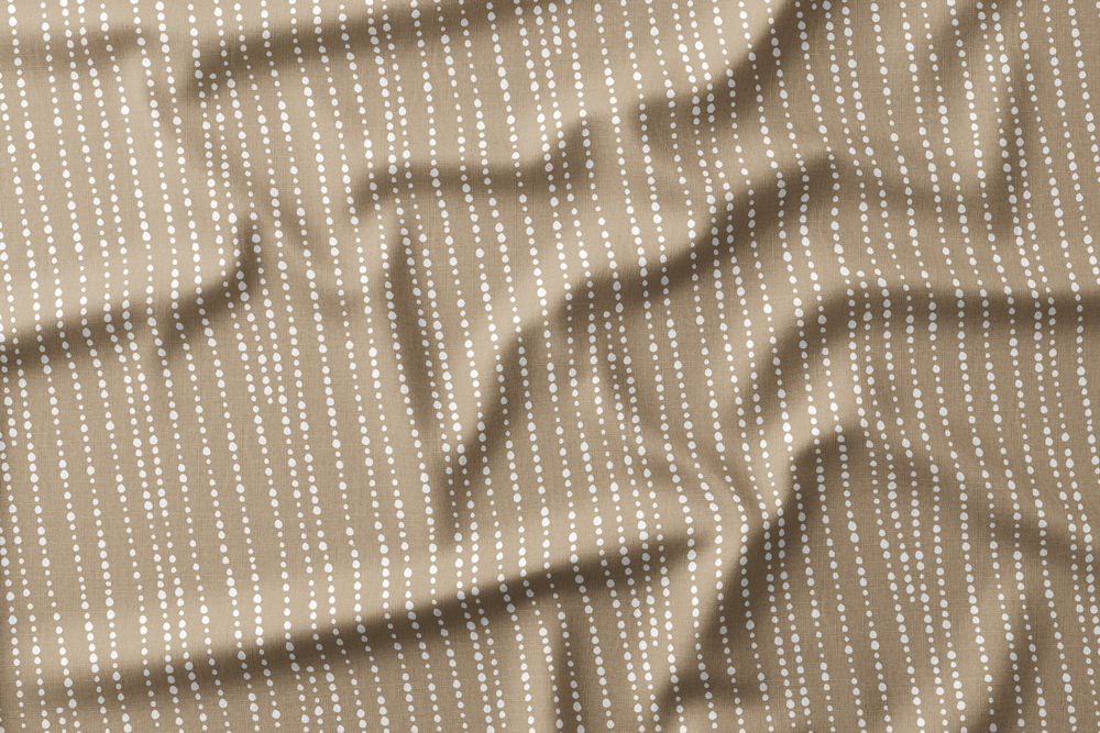 Dotted Stripes - CIPWD - White Stripes on Mocha