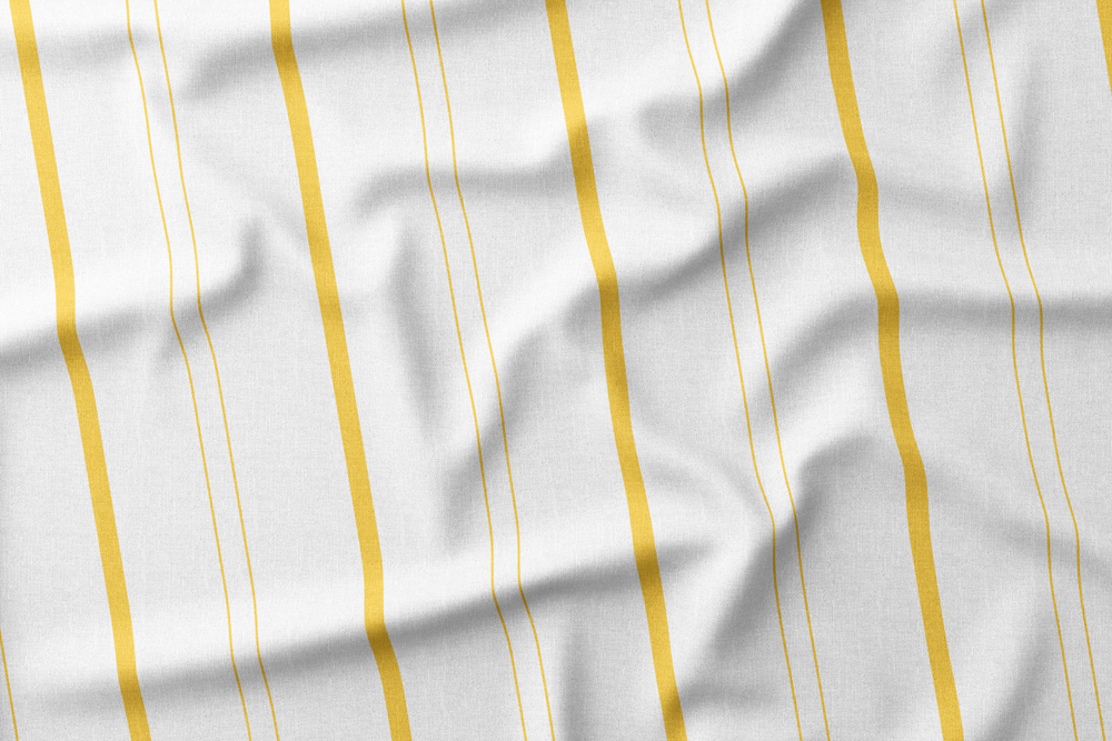 H2O-P-03 Sunny Yellow Stripes on White
