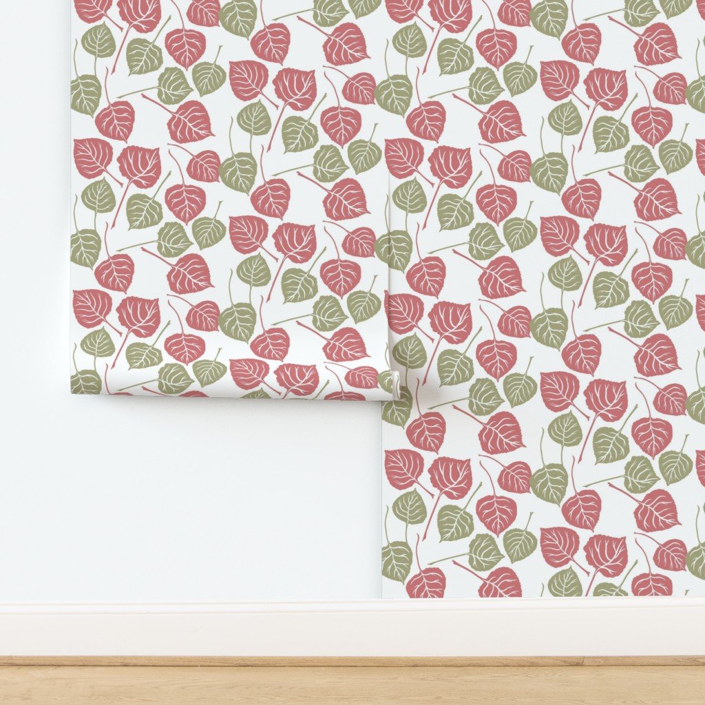 Bringing the Outside In - Tumbling Aspen Leaves Wallpaper