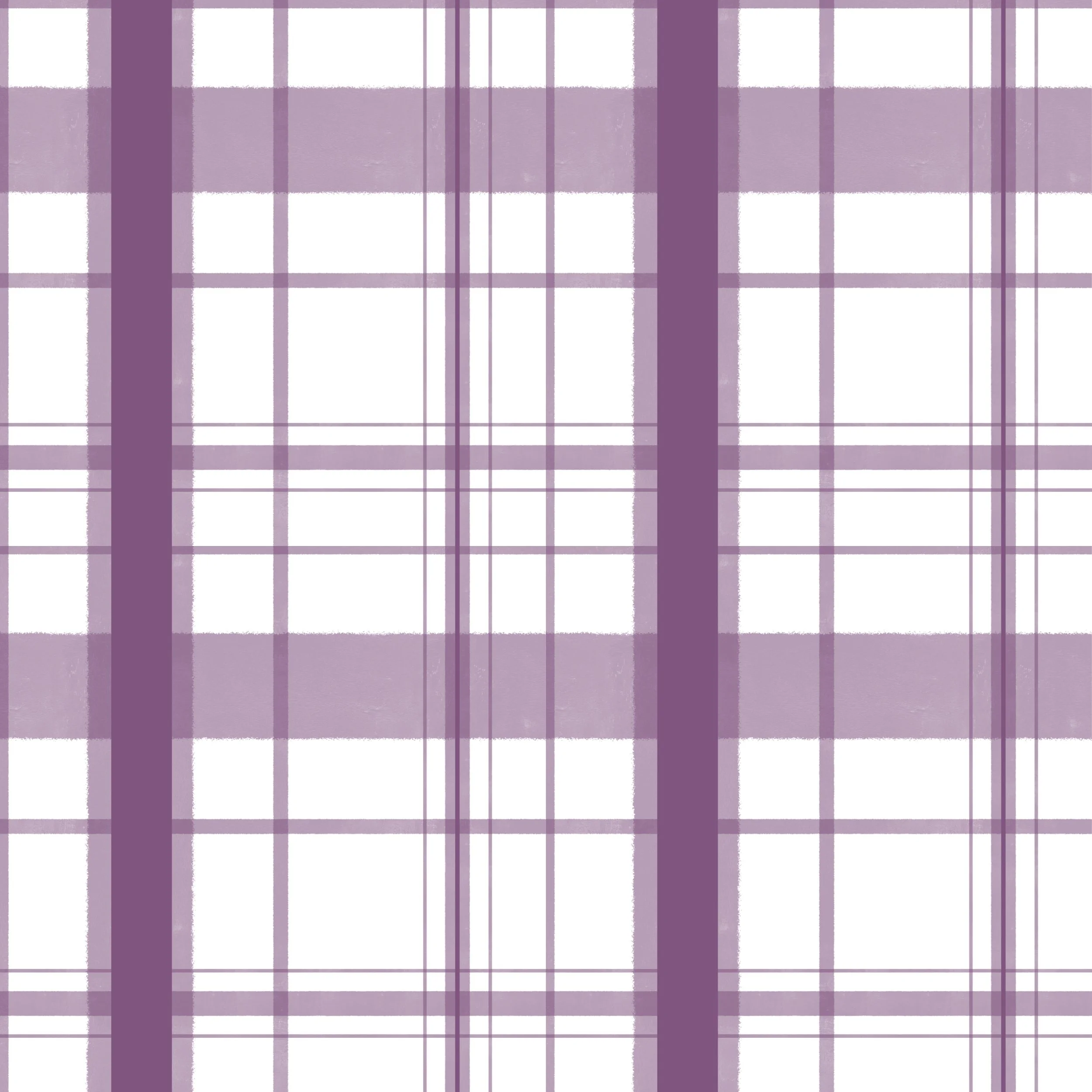Purple and white plaid pattern with vertical and horizontal stripes.
