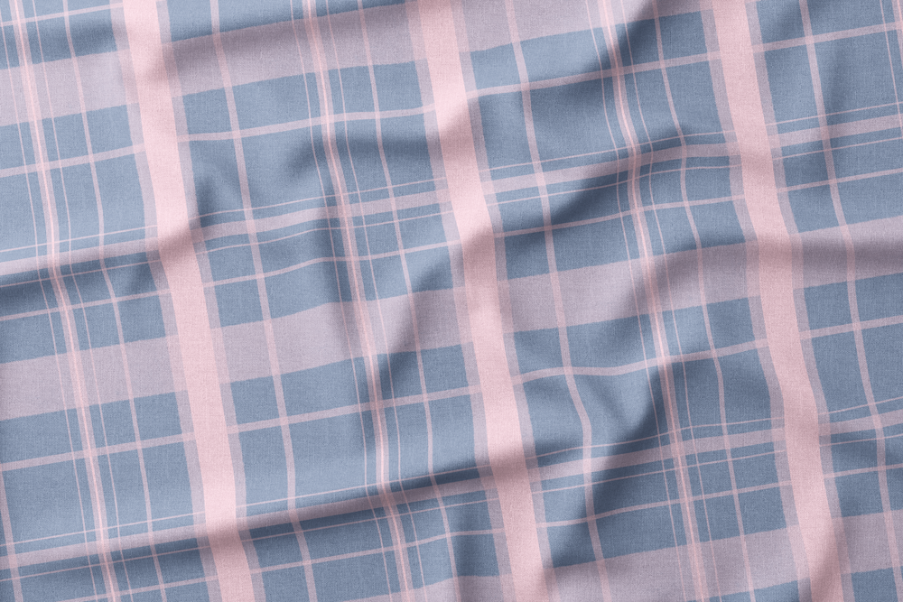 Plaid CIPWD-12 Soft Pink on Faded Denim
