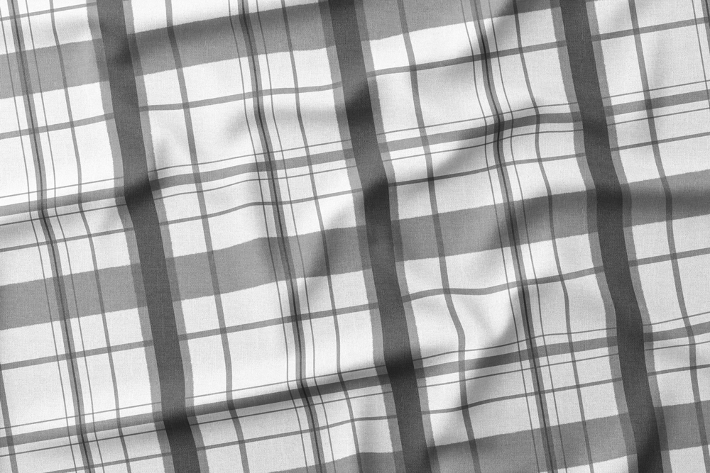 Plaid CIPWD-08 Charcoal on White